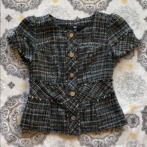 Mossimo Short-sleeve Plaid Woven Jacket
